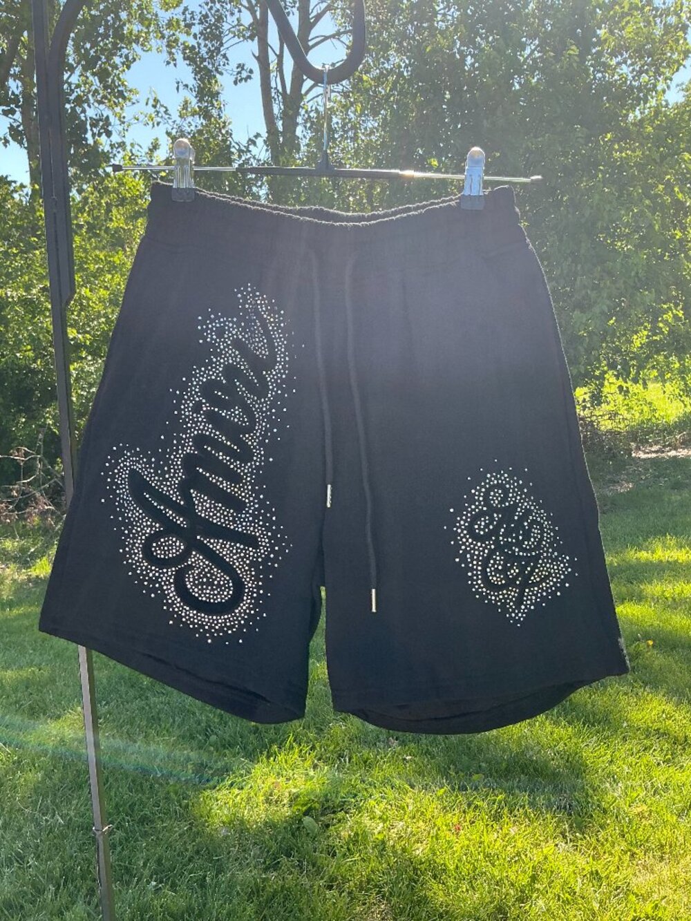 Black Amiri gem sweat shorts